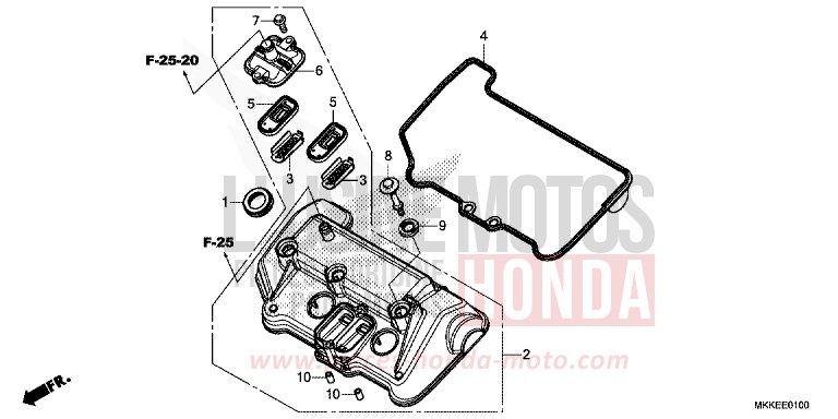 ZYLINDERKOPFDECKEL von Africa Twin MAT BALLISTIC BLACK METALLIC (NHA86) von 2019